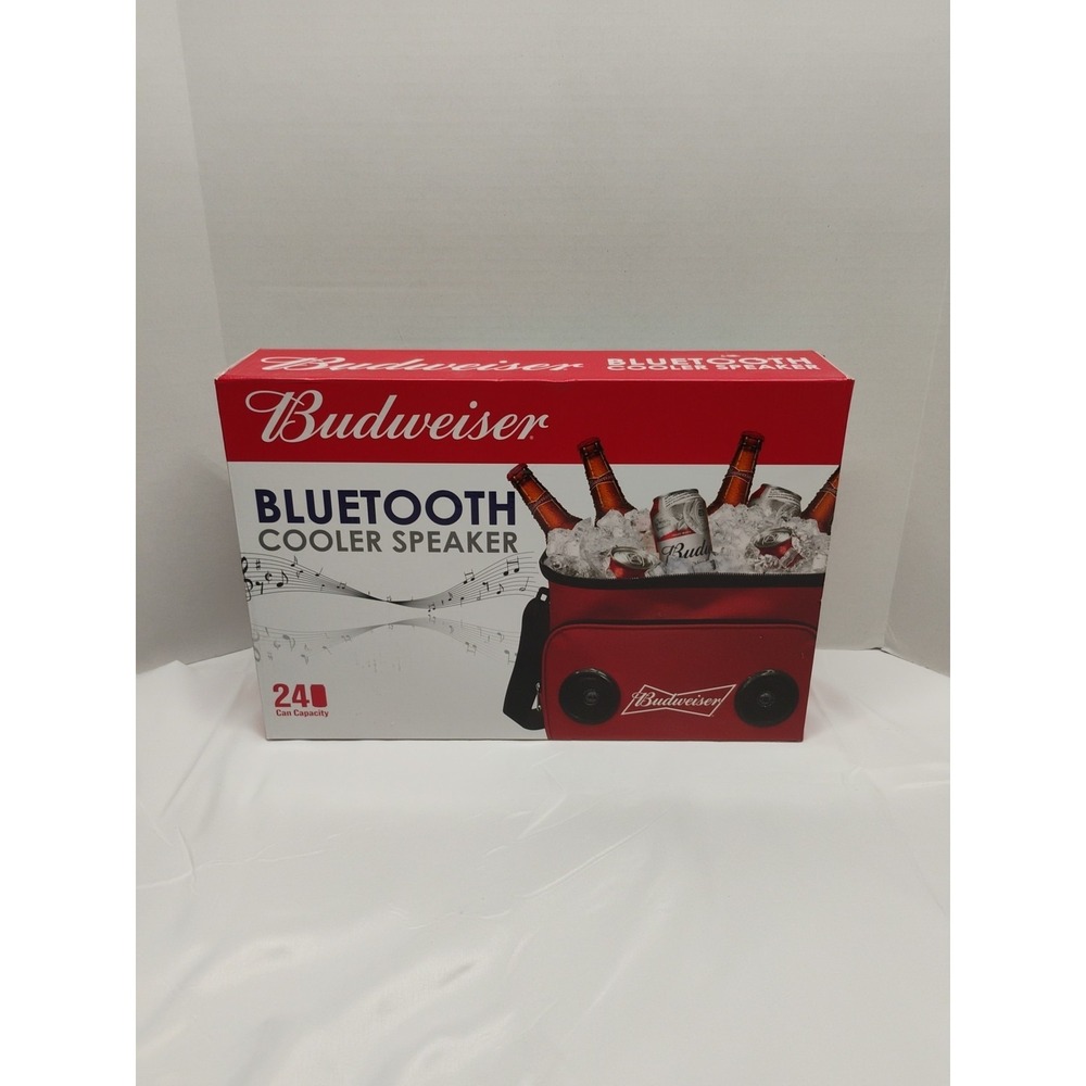 Budweiser Portable Soft Travel Cooler with Built In Bluetooth Speaker